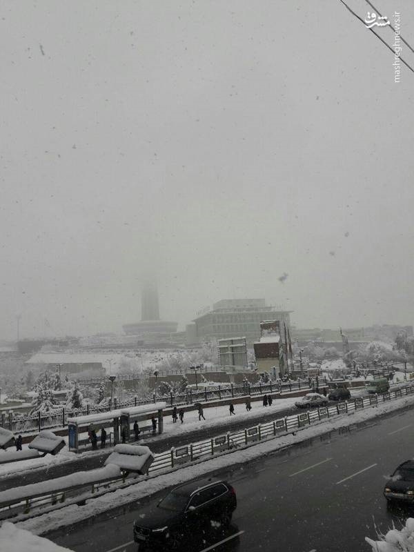 عکس | برج میلاد در برف ناپدید شد