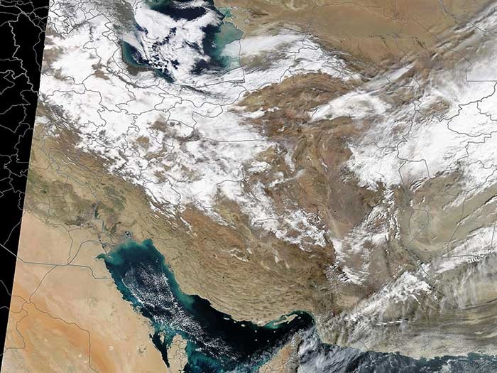 ایران سپیدپوش از نگاه ماهواره‌های ناسا/ عکس