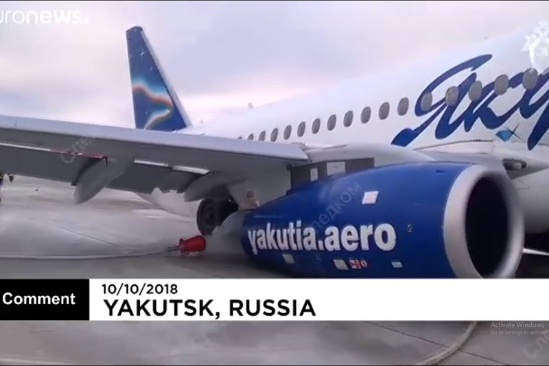 فیلم | انحراف مسیر هواپیمای مسافربری روس هنگام فرود