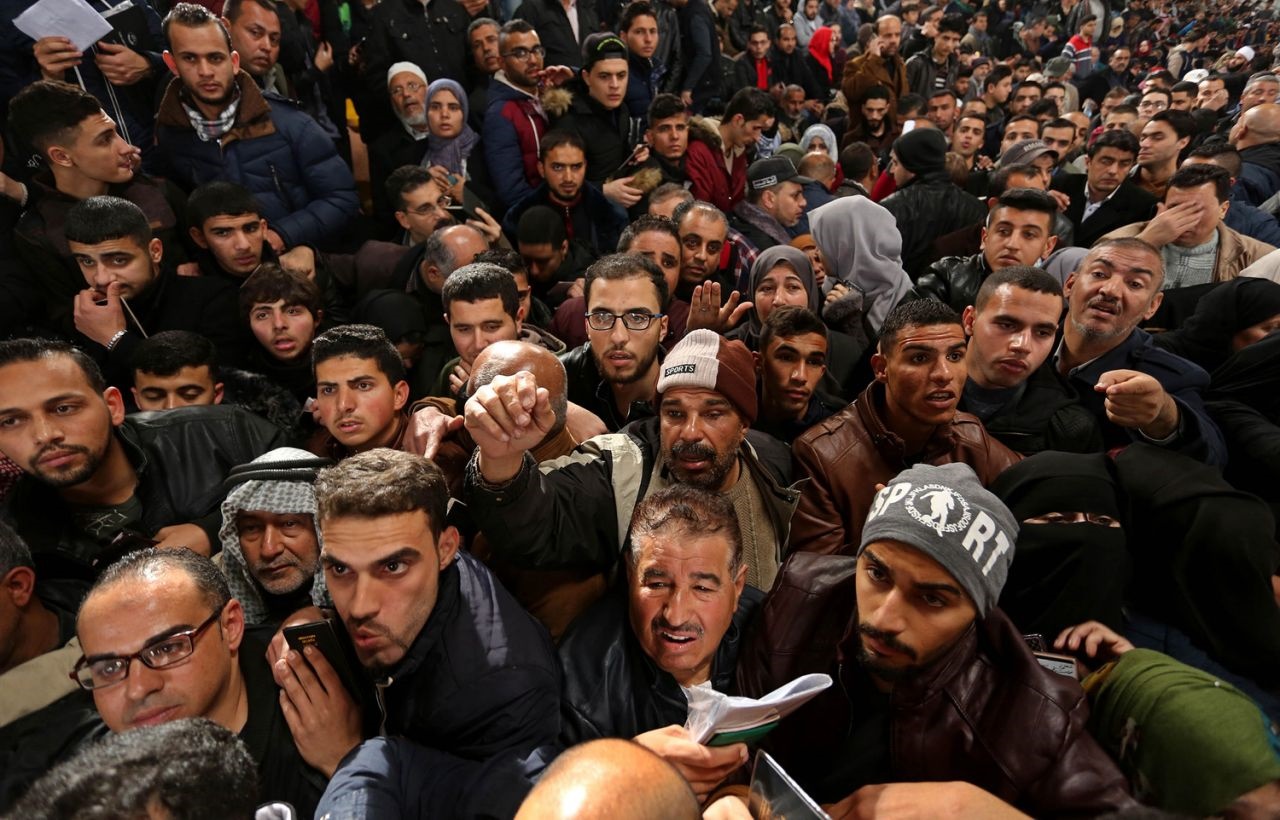 تصاویر | تجمع هزاران فلسطینی در مرز مصر