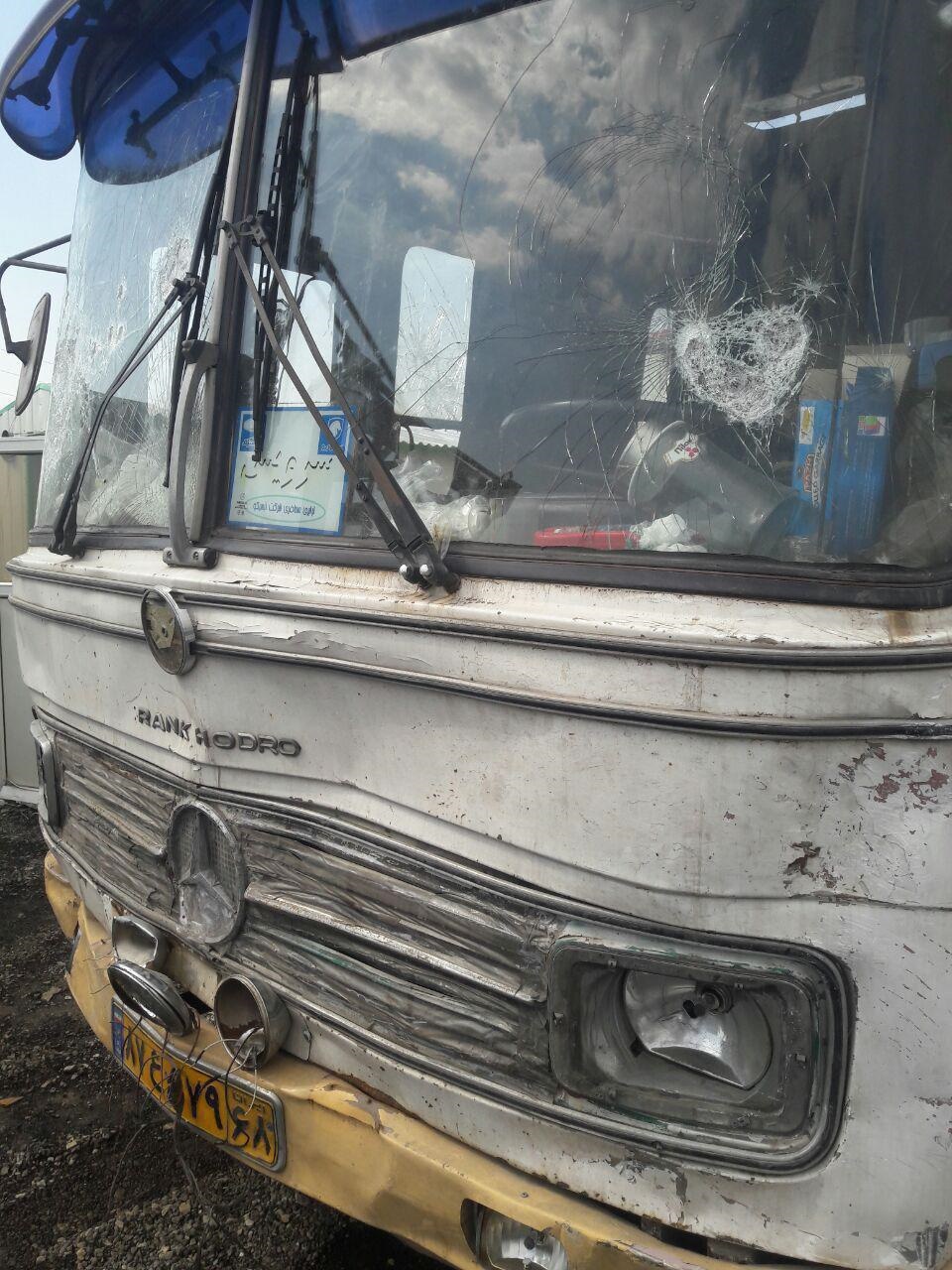 عکس | اتوبوسی که ماموران ناجا را در خیابان پاسداران زیر گرفت
