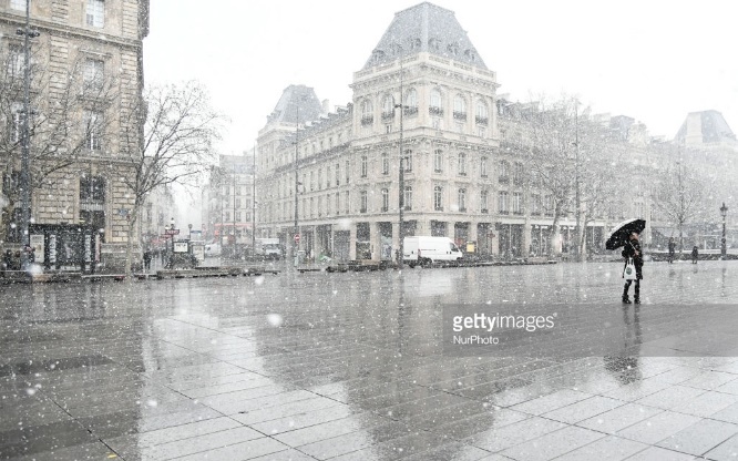 تصاویر | سرمای شدید در فرانسه که جان ۴ نفر را گرفت