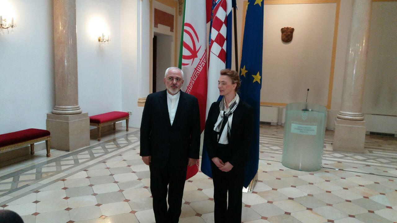 فیلم | ظریف با وزیر خارجه کرواسی دیدار کرد