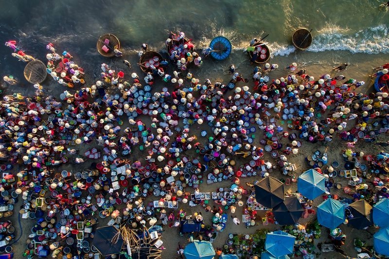 عکس | بازار ساحلی ماهی‌فروشان در عکس روز نشنال جئوگرافیک