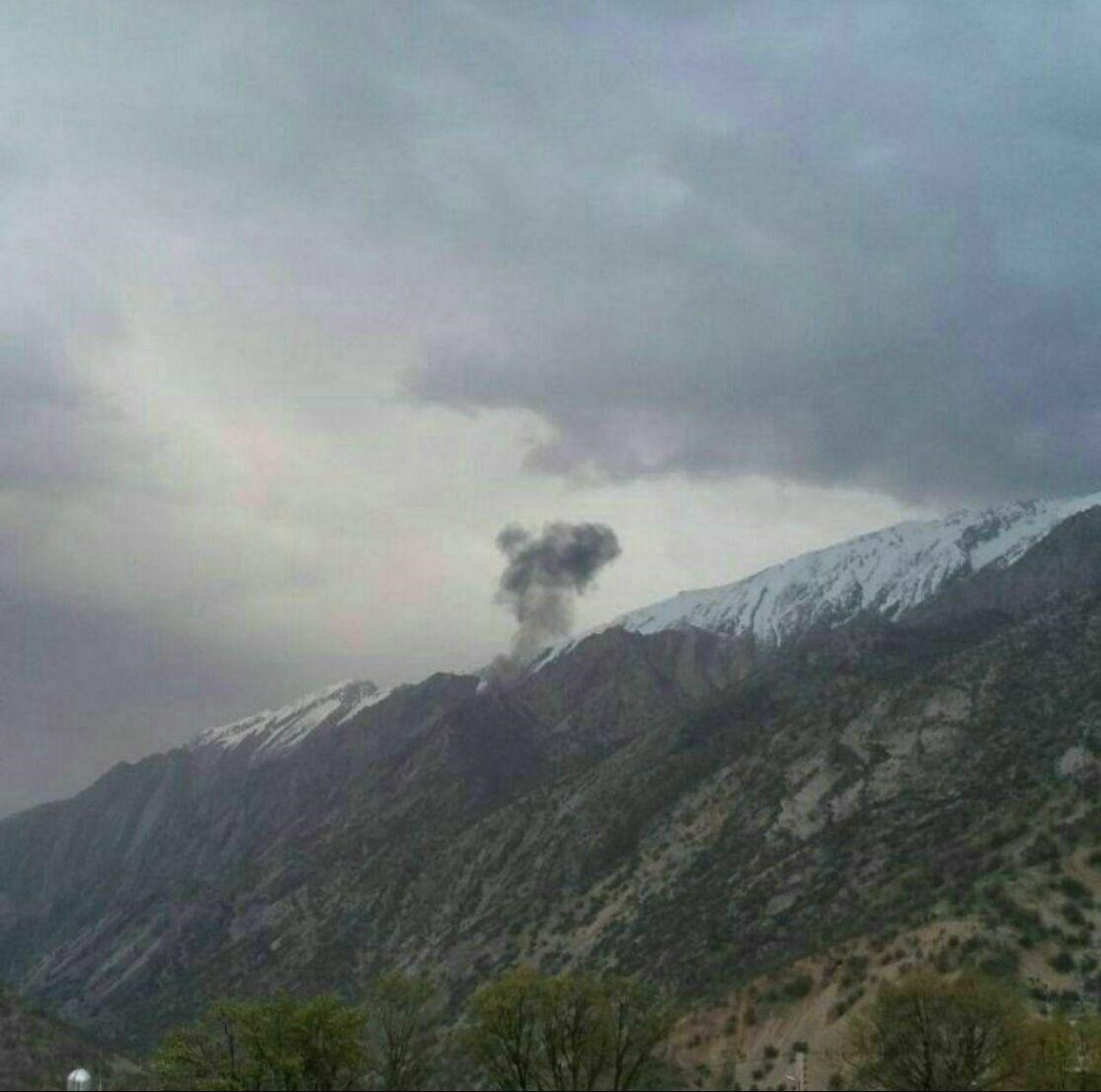 عکس | اولین تصویر از لحظه سقوط هواپیمای ترکیه‌ای در ایران