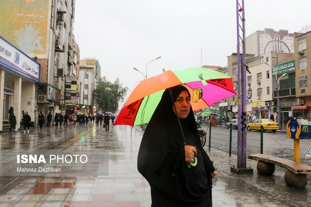 بارش باران در 17 استان/خیزش گرد و خاک در خوزستان