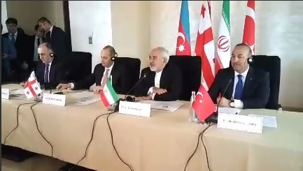 فیلم | سخنرانی ظریف در اجلاس چهارجانبه باکو
