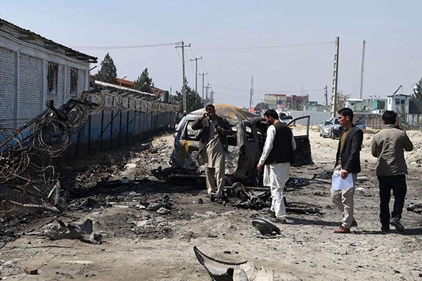 فیلم | انفجار خودروی بمب‌گذاری شده در کابل