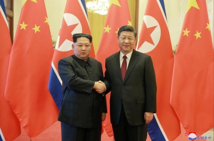 فیلم | دیدار رهبر کره‌شمالی با رئیس‌جمهور چین