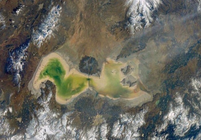 فضانورد روسی عکسی از دریاچه ارومیه منتشر کرد