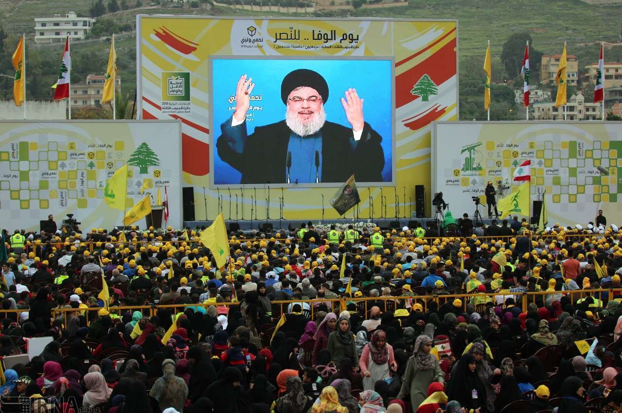 تصاویر | تجمع بزرگ انتخاباتی حزب‌الله در جنوب لبنان