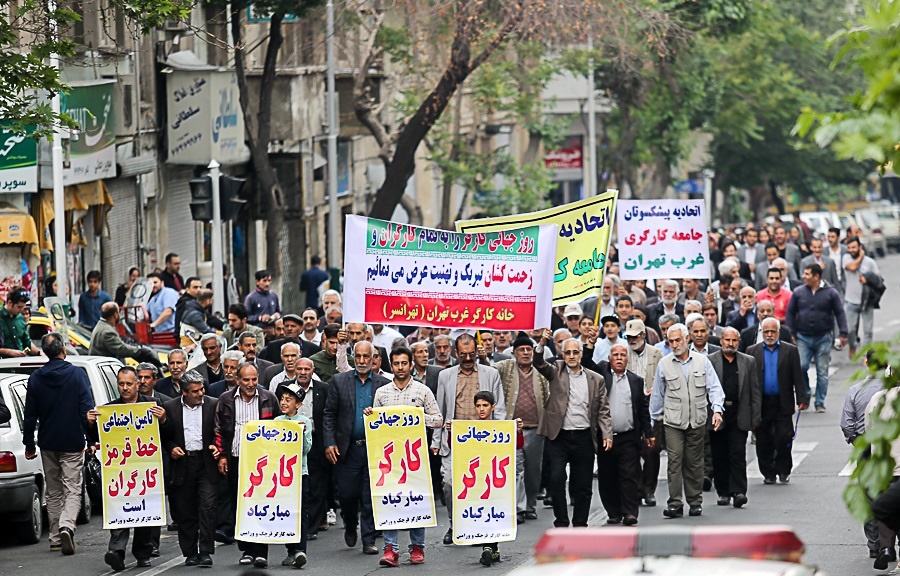 تصاویر | راهپیمایی روز کارگر در خیابان‌های تهران