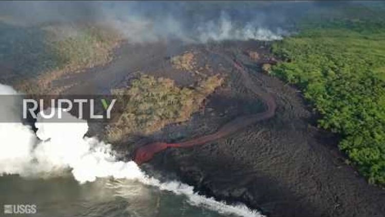 فیلم | هاوایی مدفون زیر گدازه‌های آتشفشان