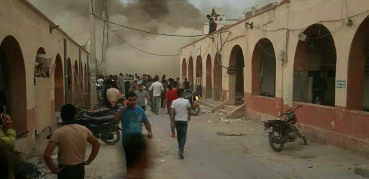 فرماندار قشم: آتش‌سوزی بازار قدیم درگهان اطفا شد