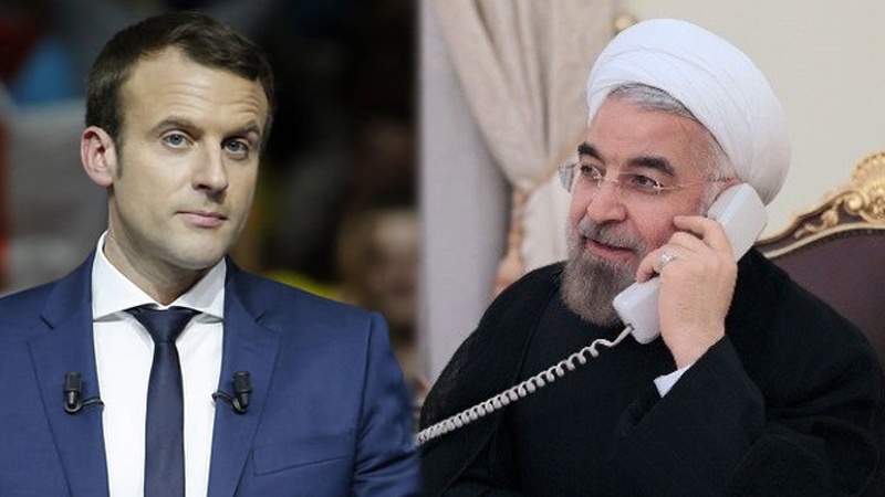 گفت‌وگوی یک‌ساعته روحانی و مکرون/ فرانسه در برجام می‎ماند