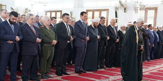 تصاویر | بشار اسد در نماز عیدفطر