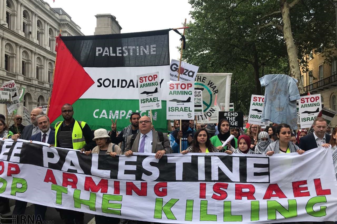 تصاویر | تظاهرات مردم لندن در پنجاه و یکمین سالگرد آواره شدن فلسطینیان