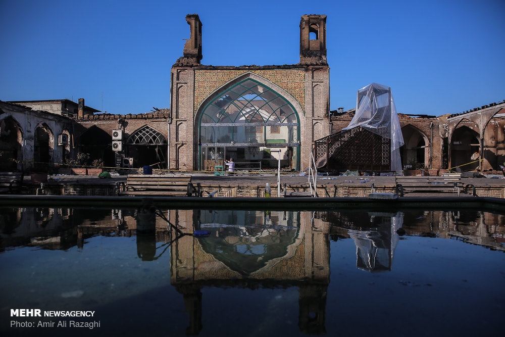 تصاویر | ویرانه‌های مسجد جامع ساری پس از آتش