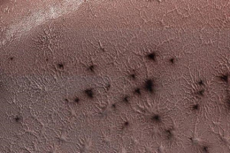 شناسایی عنکبوت‌های فصلی روی سطح مریخ