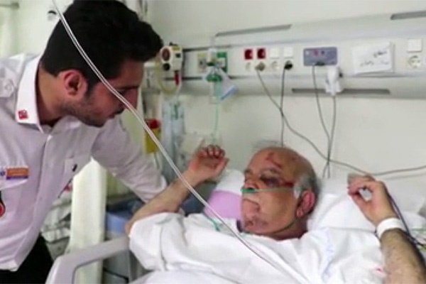 فیلم | اولین ویدئوی منتشرشده از فخیم‌زاده در بیمارستان (۴۵ثانیه)