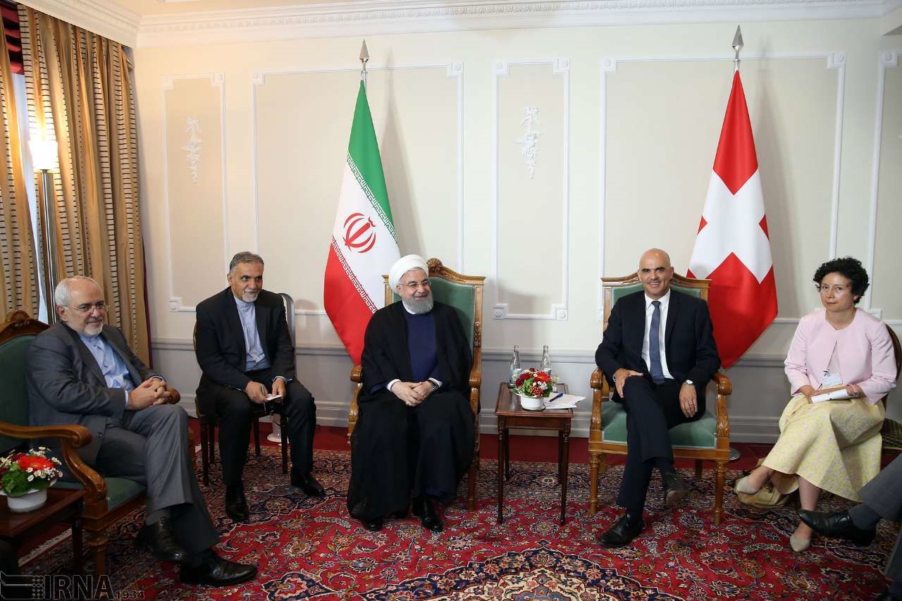 تصاویر | دیدار روحانی با رئیس جمهور سوئیس و ایرانیان مقیم این کشور