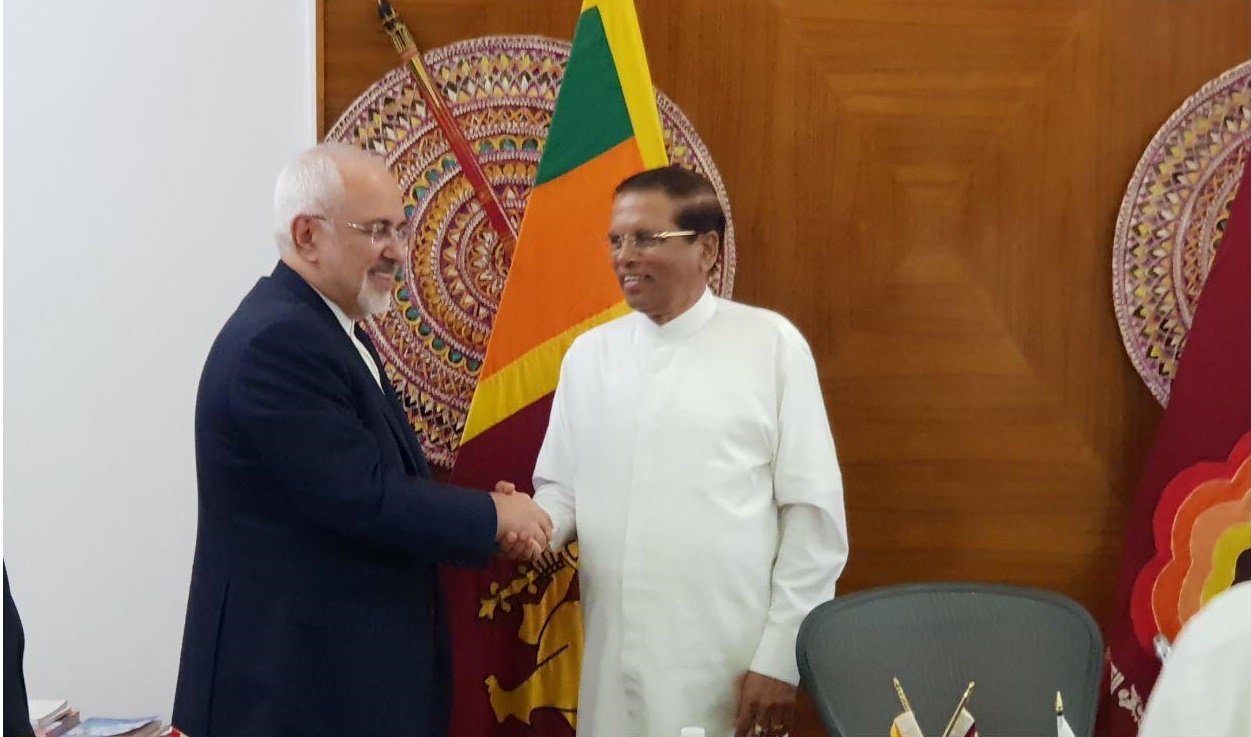ظریف با رئیس‌جمهور سریلانکا دیدار و گفت‌وگو کرد