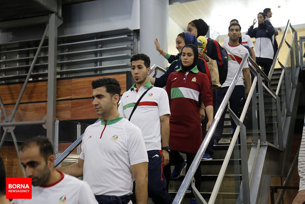 تصاویر | استقبال از ملی‌پوشان بازی‌های آسیایی در فرودگاه امام