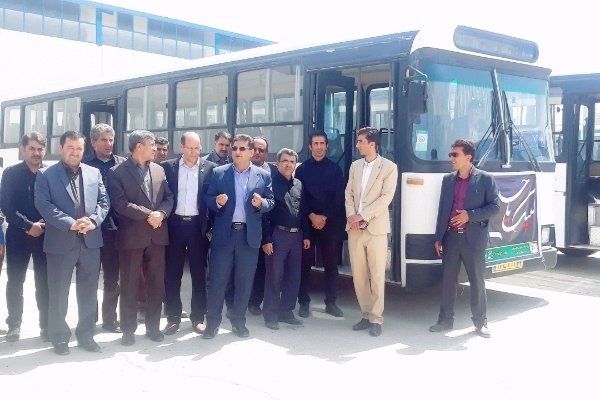 رونمایی از اتوبوس‌های جدید حمل و نقل عمومی شهر یاسوج