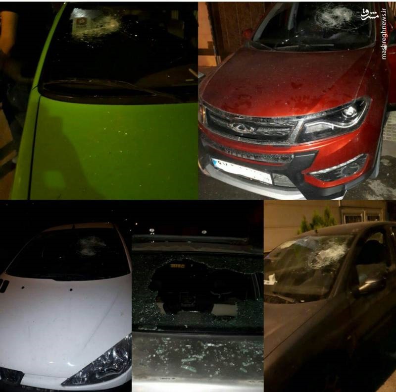 عکس | حمله اوباش ورامین به چند خودرو!